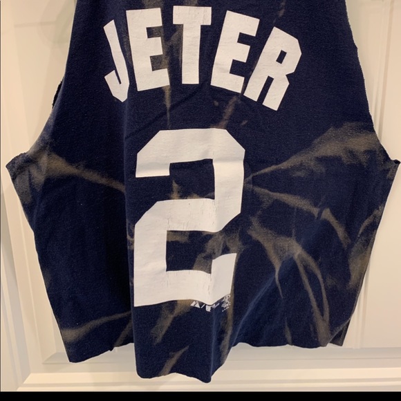 Tie dye cutoff tank cropped by Yankees jeter mlb - Picture 4 of 6